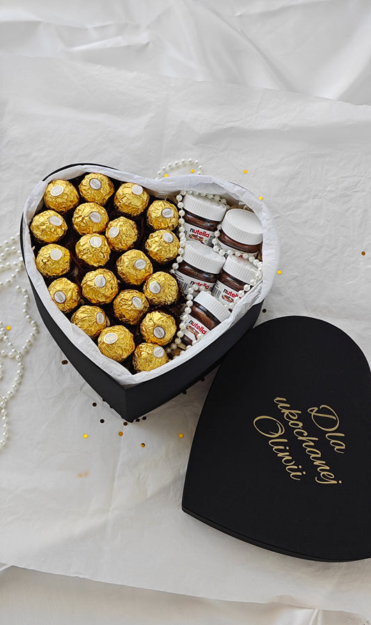 Box ze słodyczami Ferrero Rocher i własnym napisem